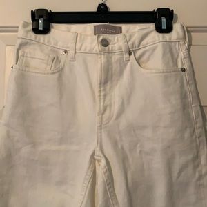 Everlane High Rise Skinny White Jeans. 26 Ankle